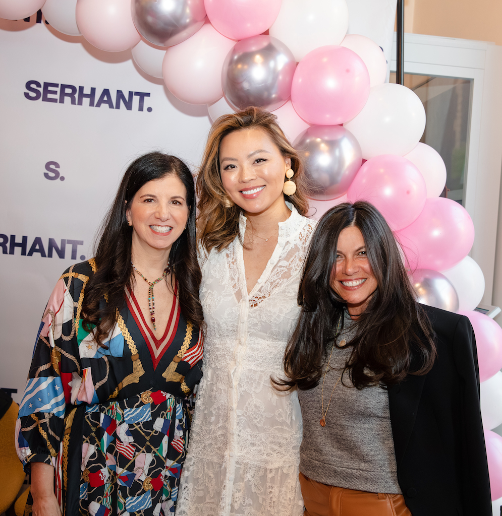 three women at a party