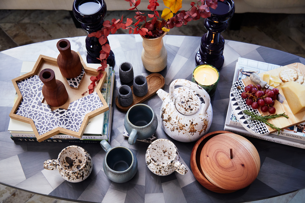 pottery and serving boards