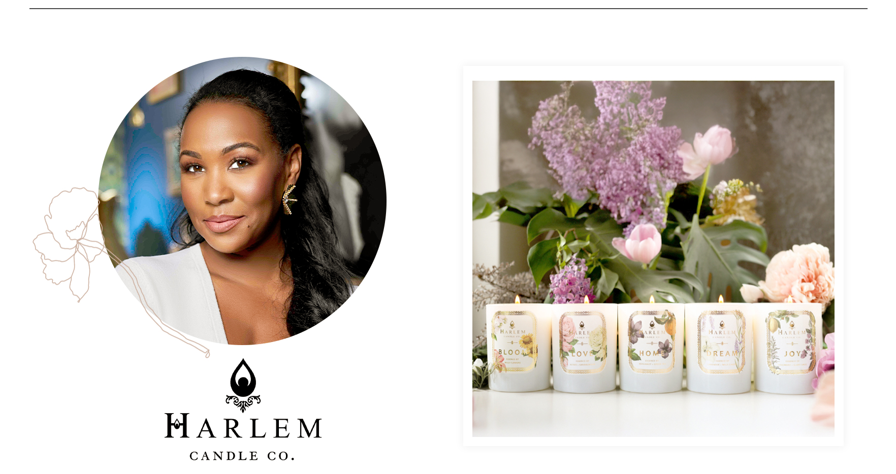 women's history month candle graphic