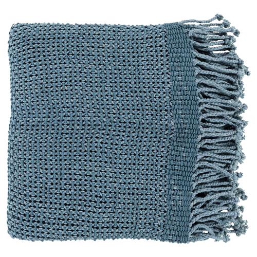 Blue throw blanket