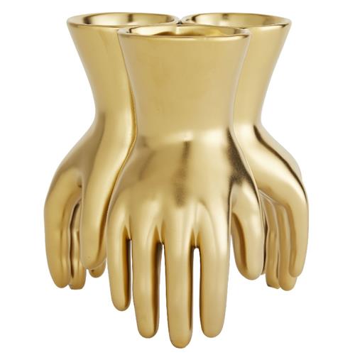 gold vase