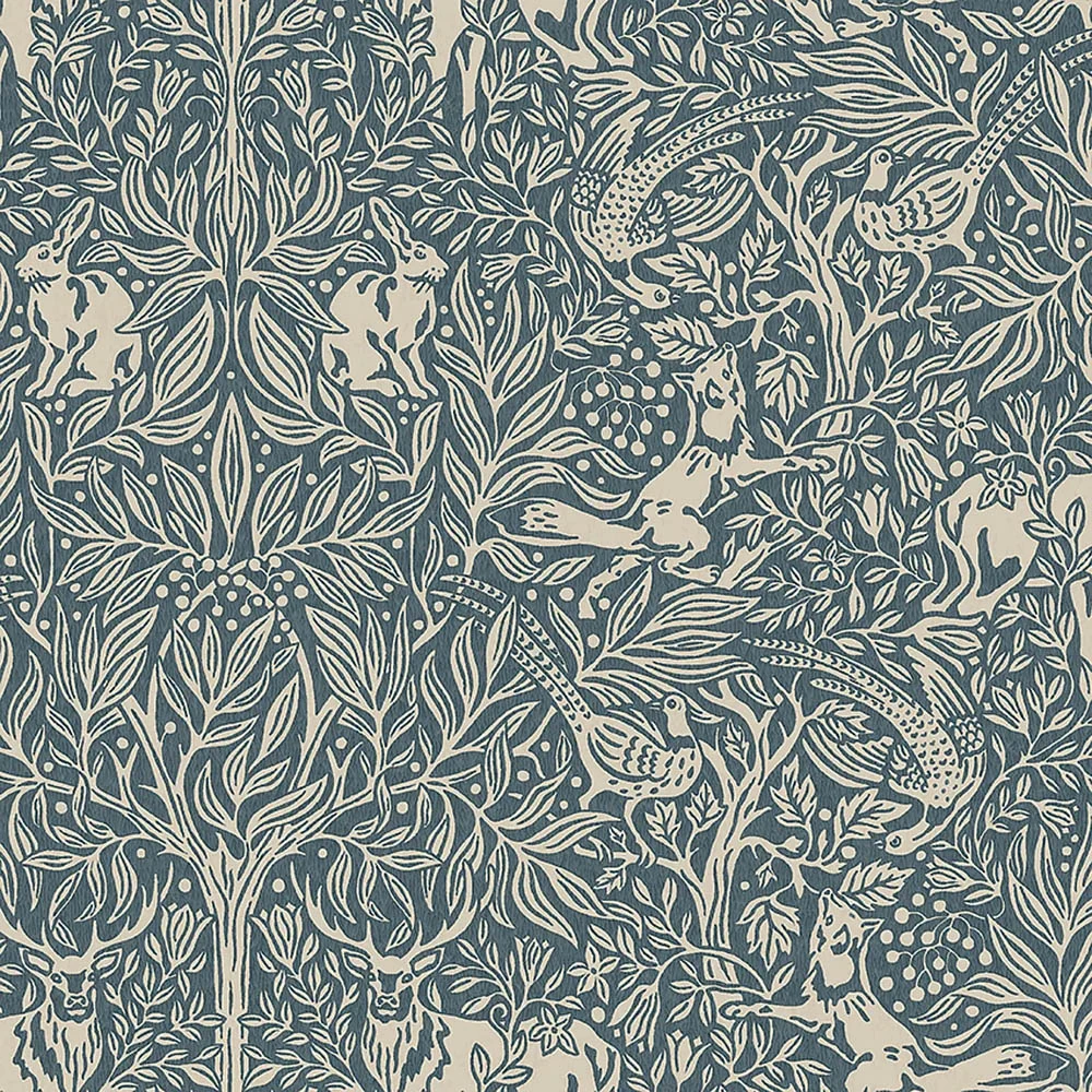 blue damask wallpaper