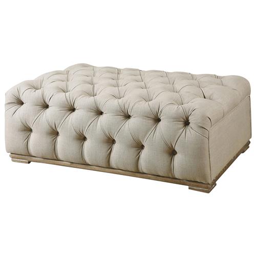 linen ottoman