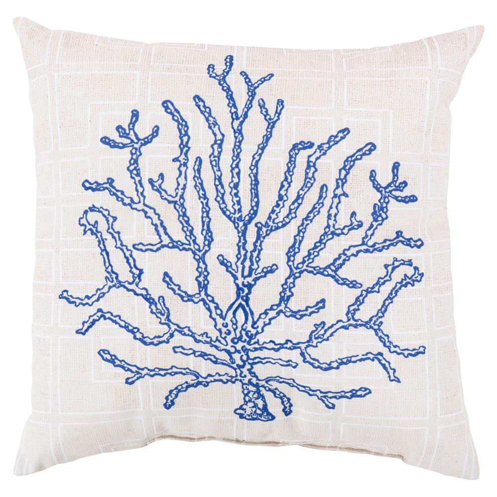 pillow with coral on it