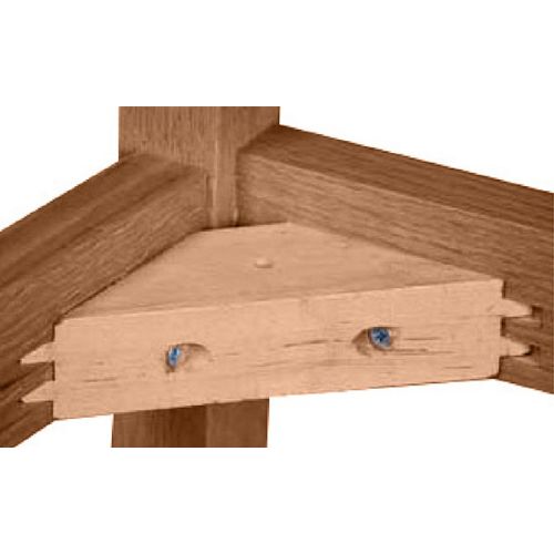 corner block construction on sofa frame joints