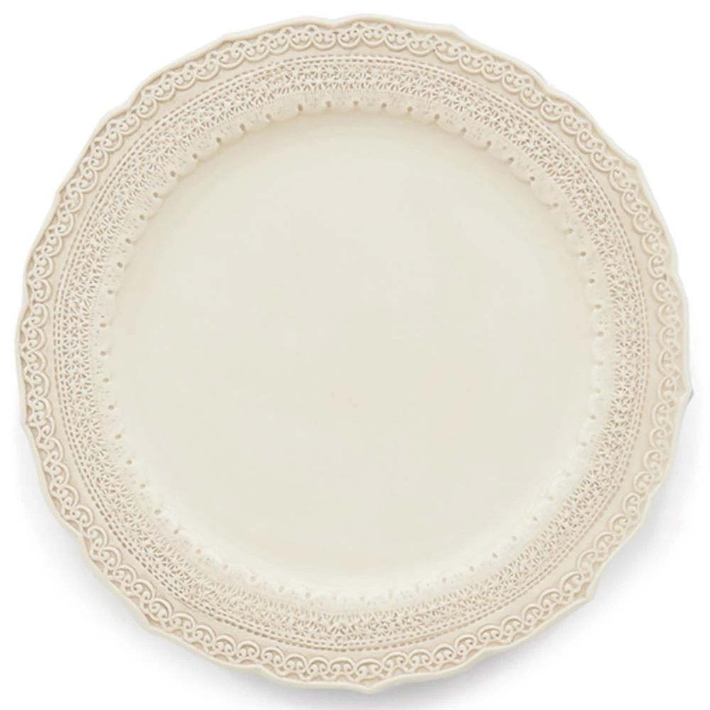 Cream dinner plate