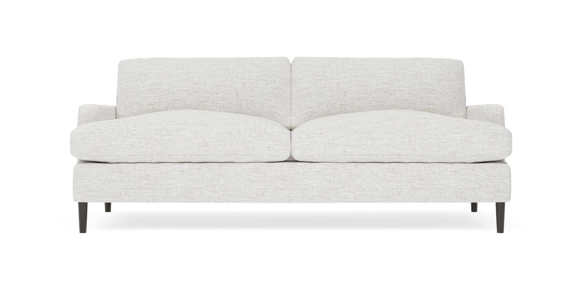 split cushion style on sofa