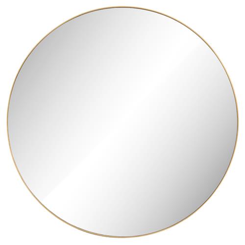 large round gold wall mirror