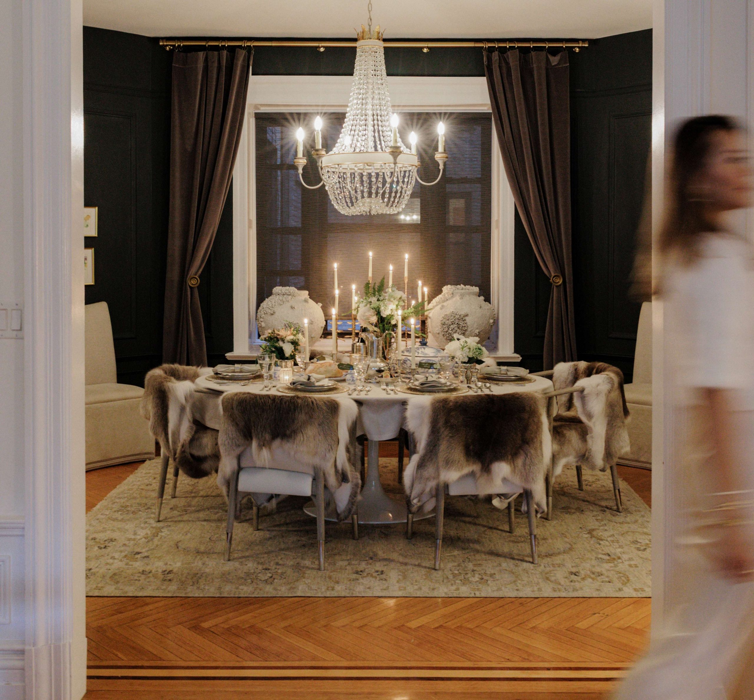 Kathy Kuo dining room new york city apartment