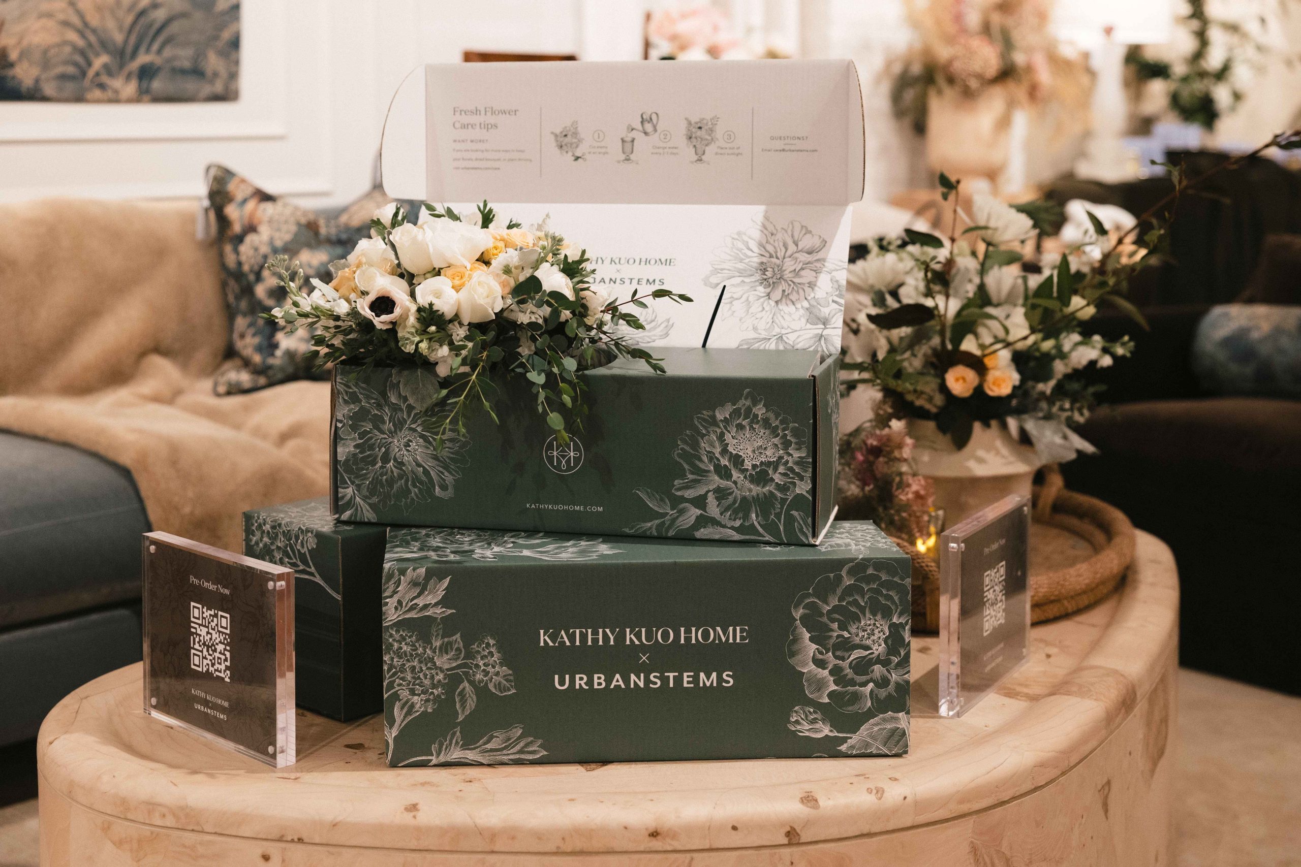 Kathy Kuo Home x UrbanStems packaging