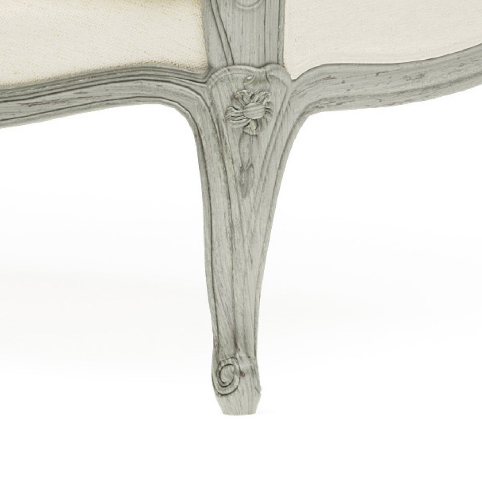 wood cabriole leg on sofa