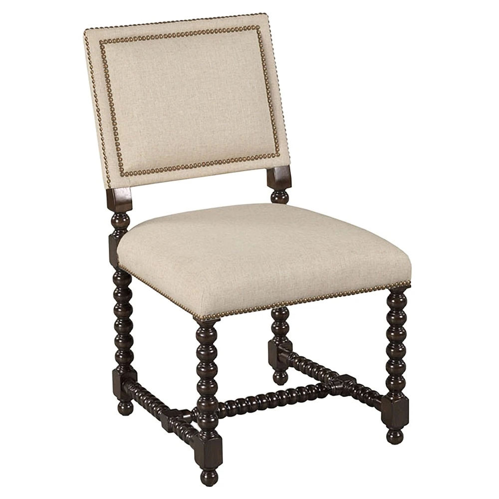 Longmont performance linen wood dining side chair