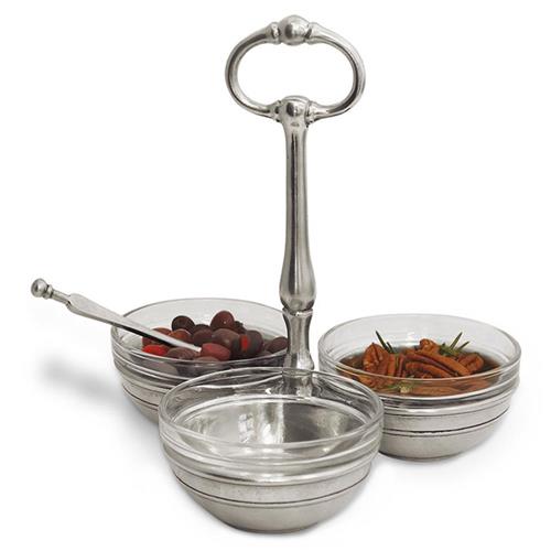 pewter serving dish