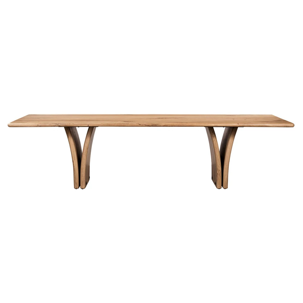 brown oak rectangular dining table