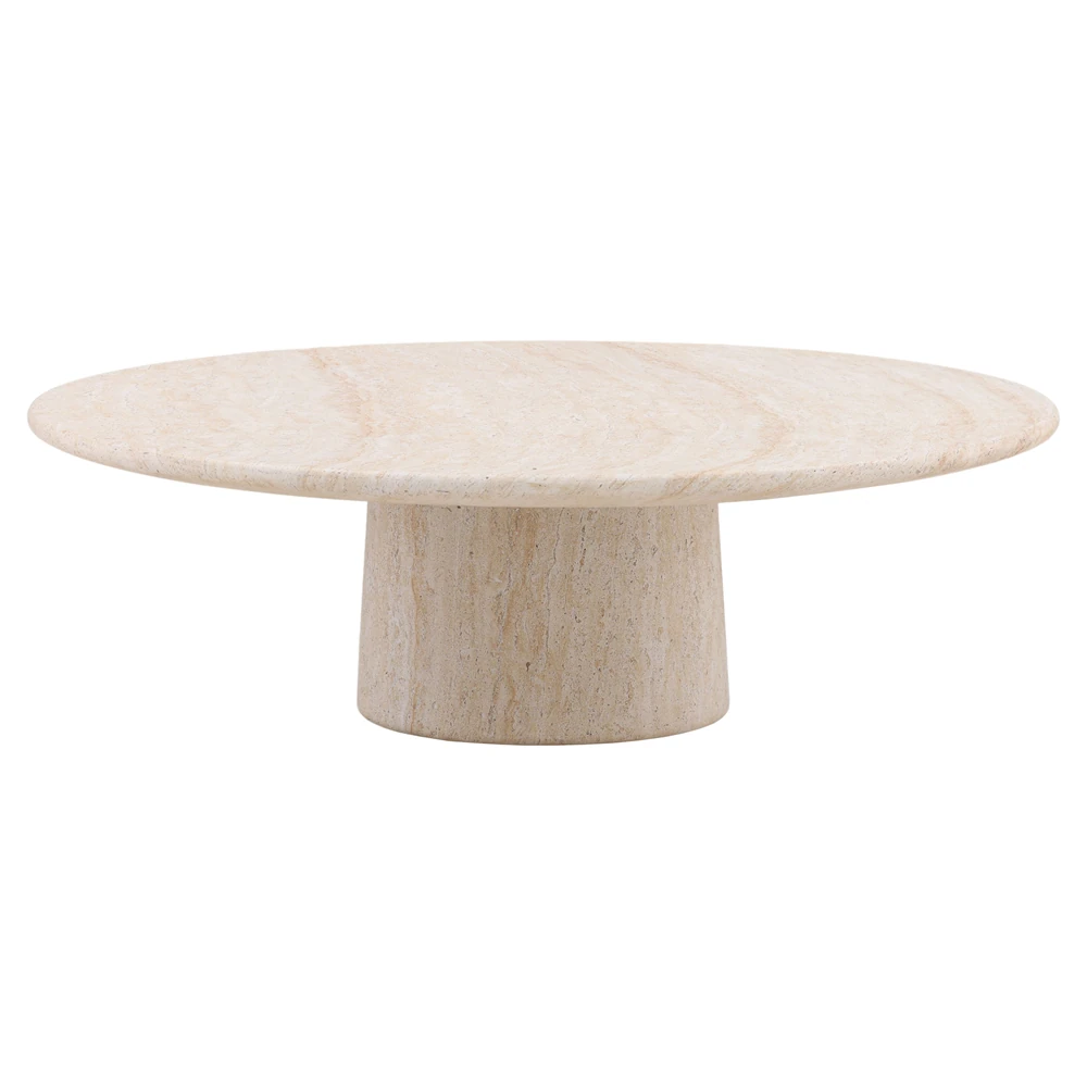 round concrete outdoor coffee table
