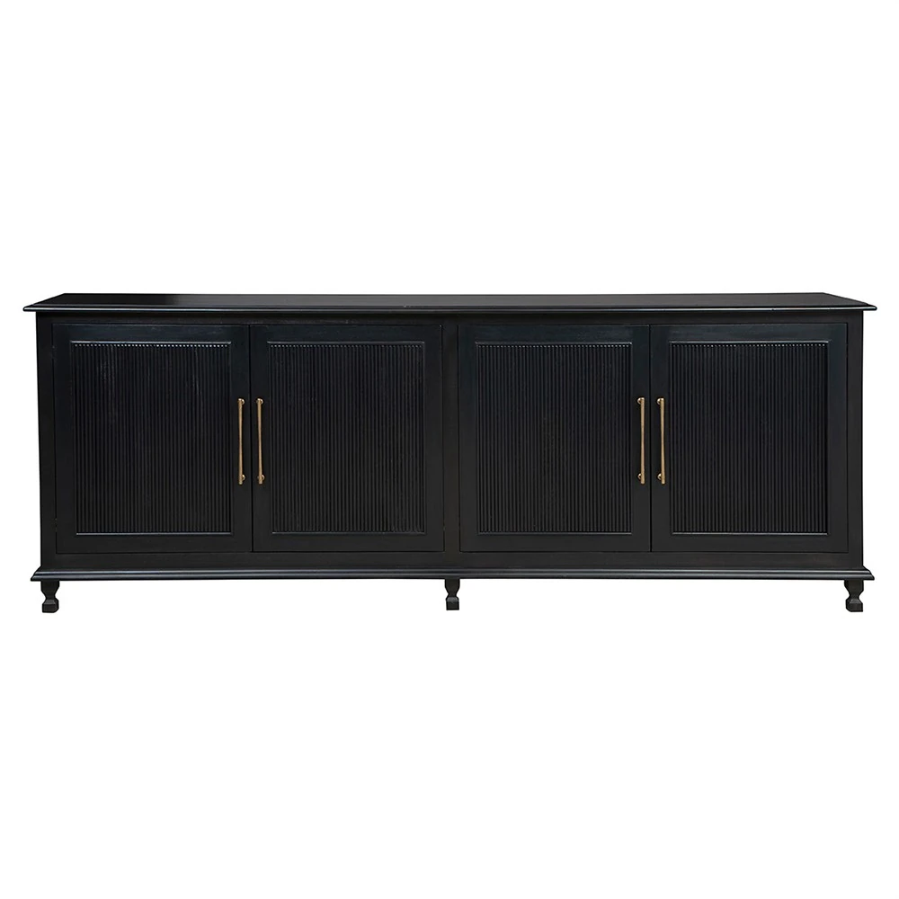 black mahogany wood sideboard with four doors