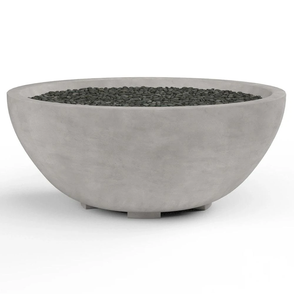 round concrete outdoor fire pit