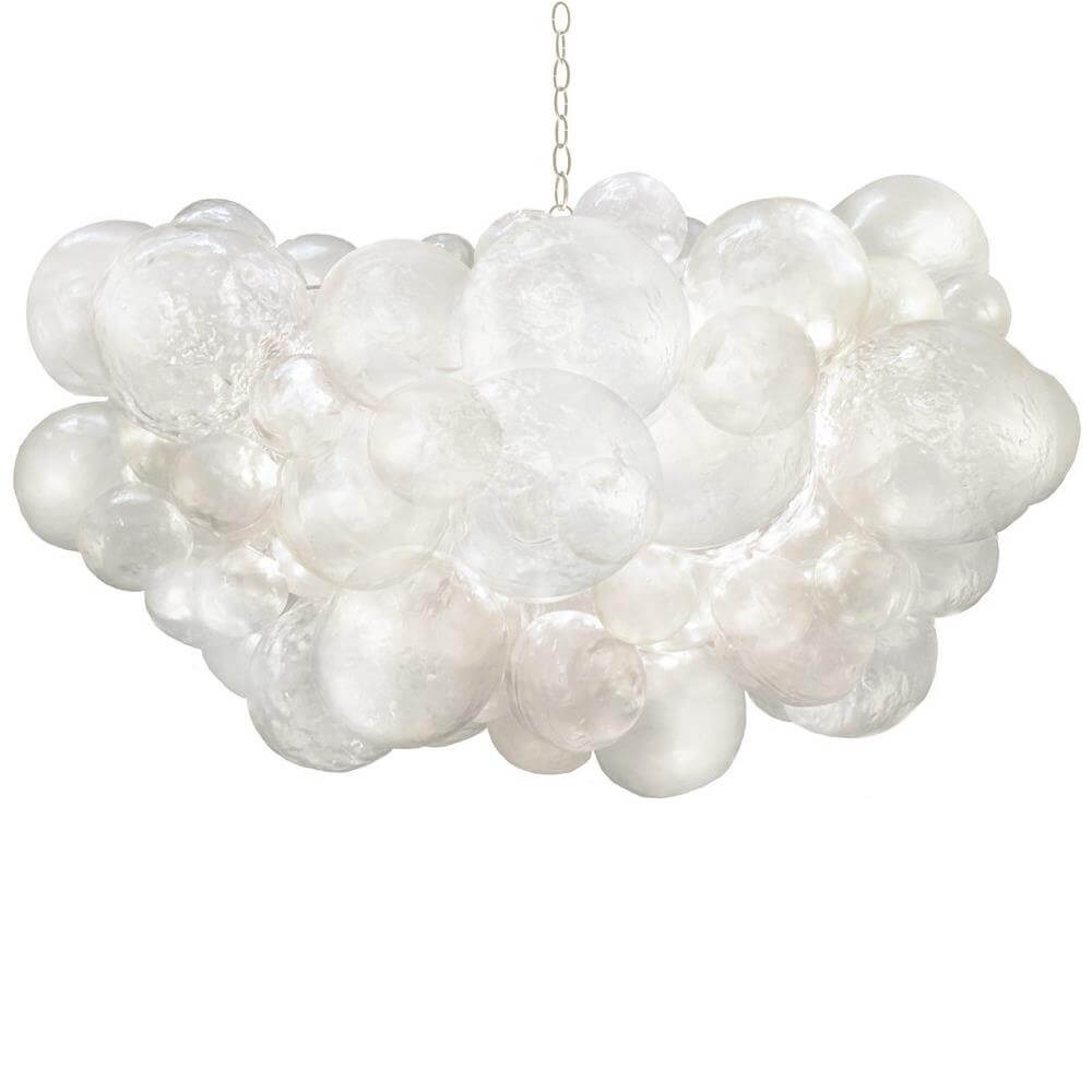 white bubble chandelier