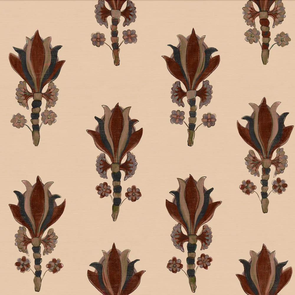 otea botanical wallpaper warm tones