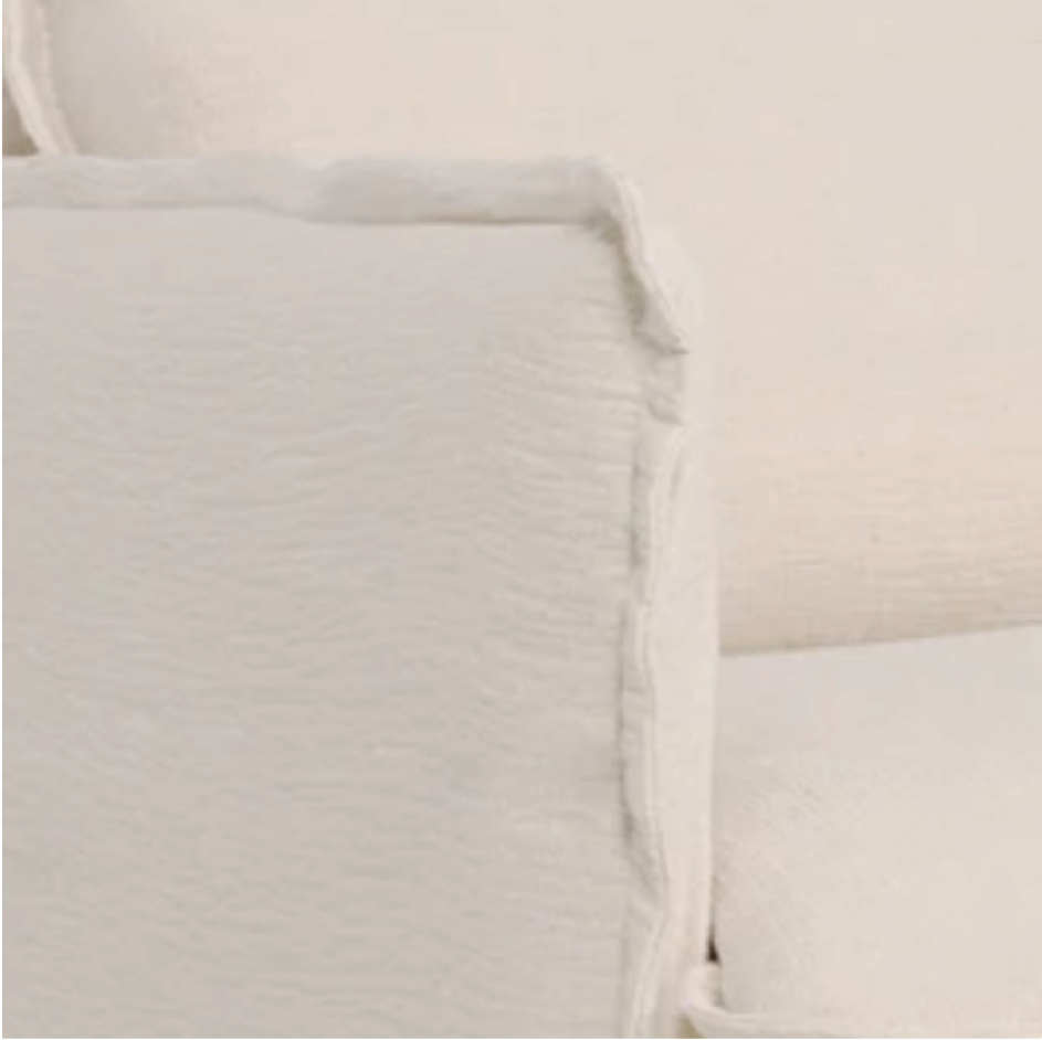 flange edge on sofa
