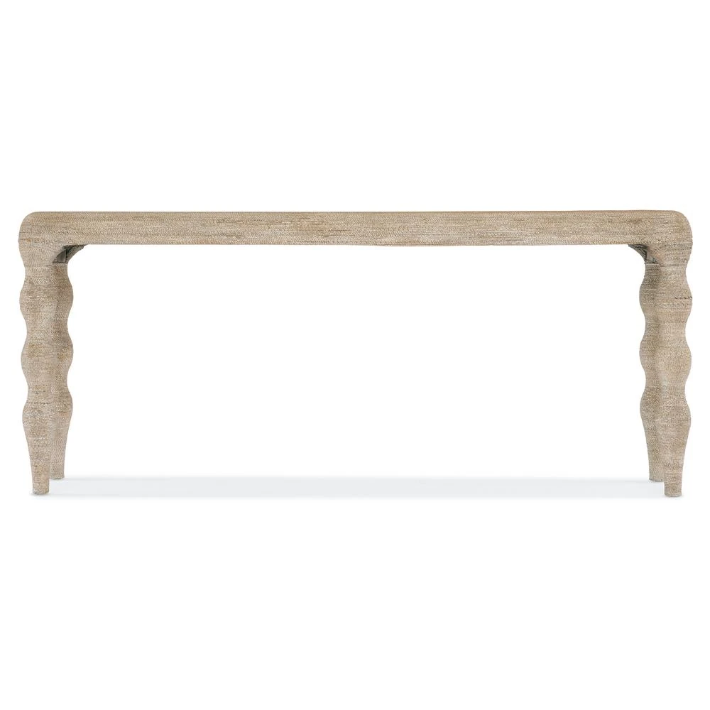raffia console table