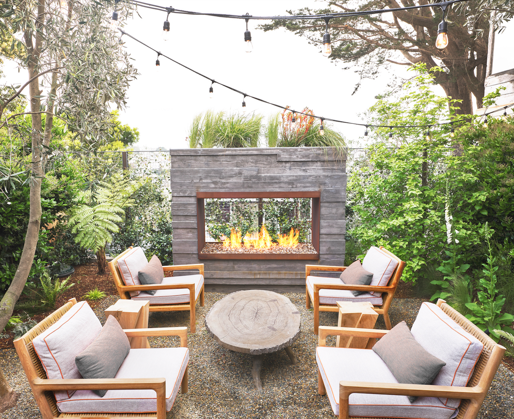 outdoor fireplace