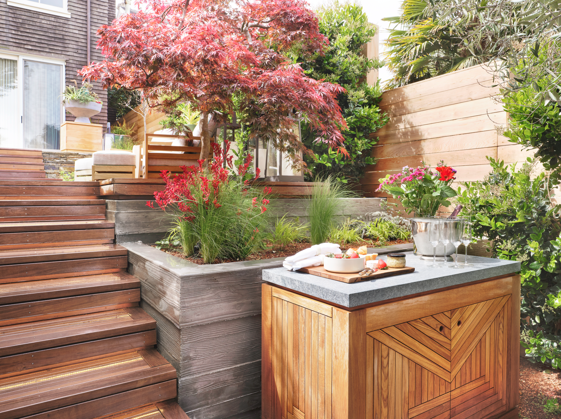 outdoor fireplace