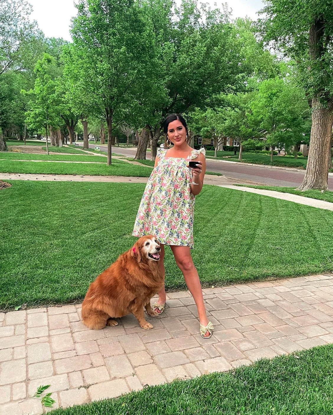 woman and dog