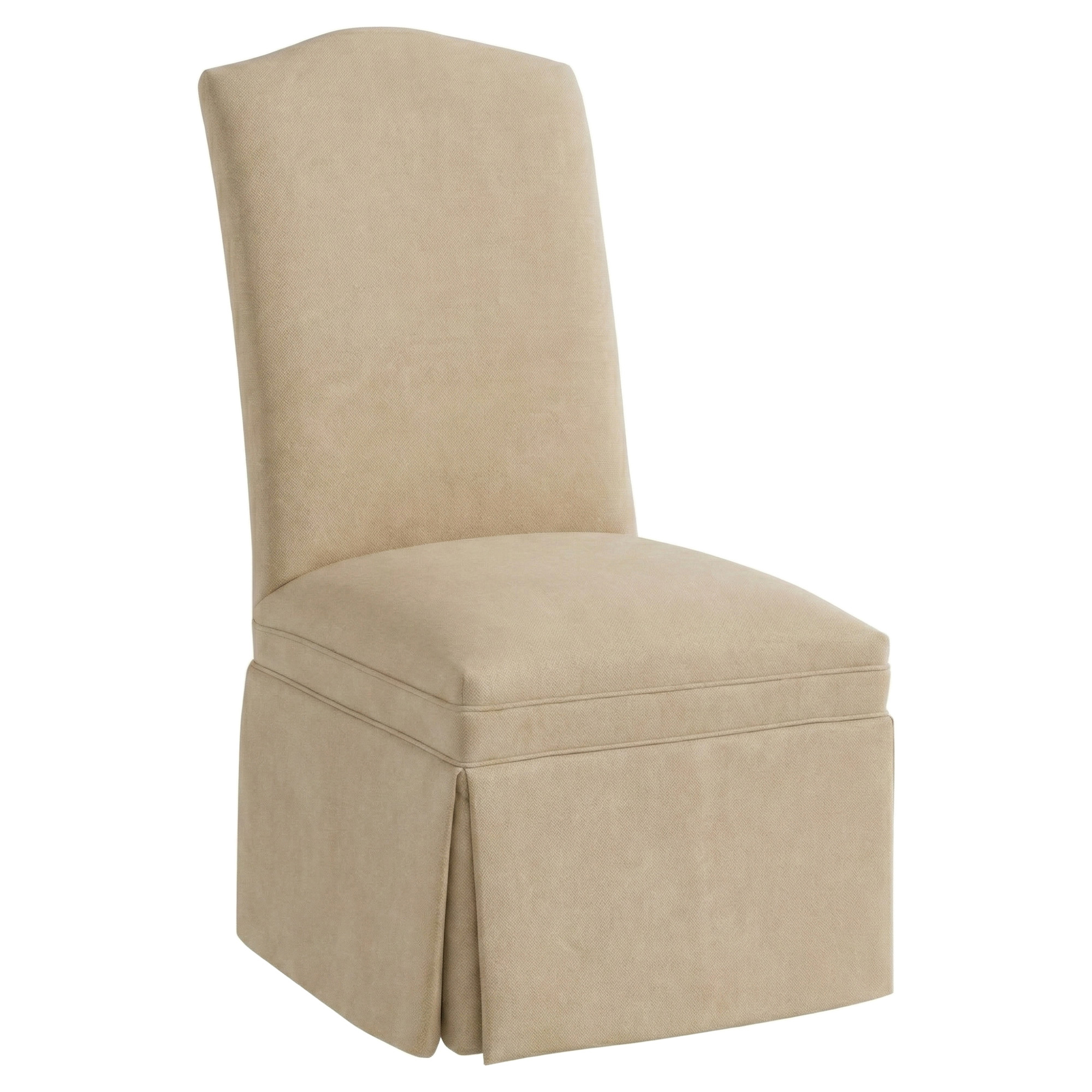 performance velvet skirted dining side chair