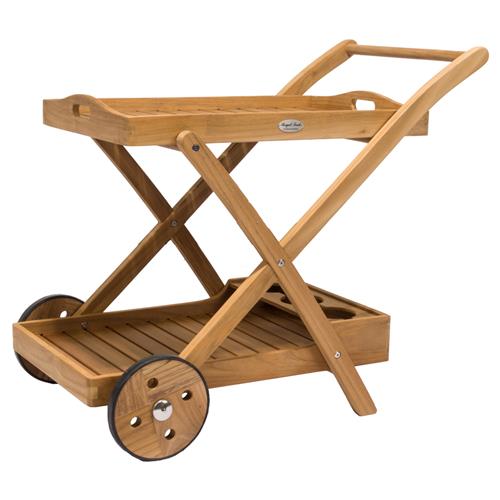 teak bar cart