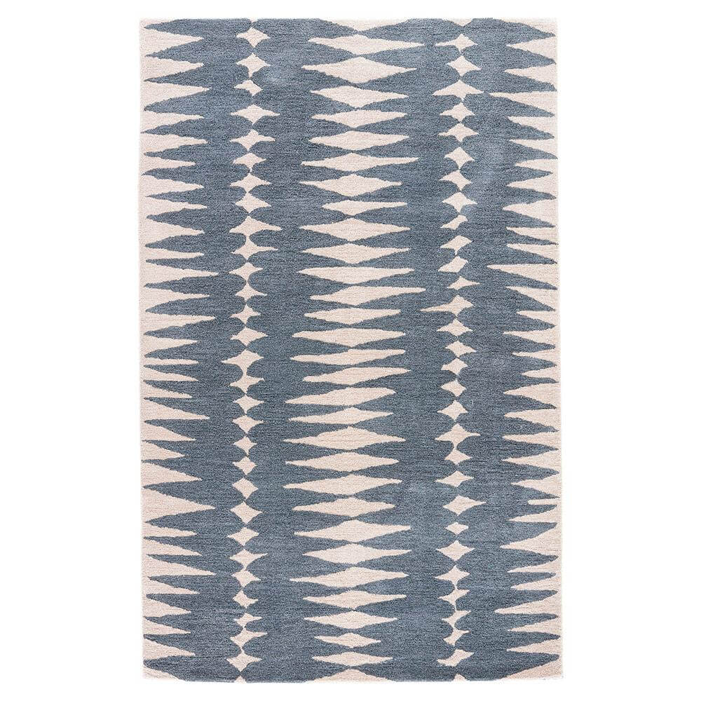 blue patterned rug