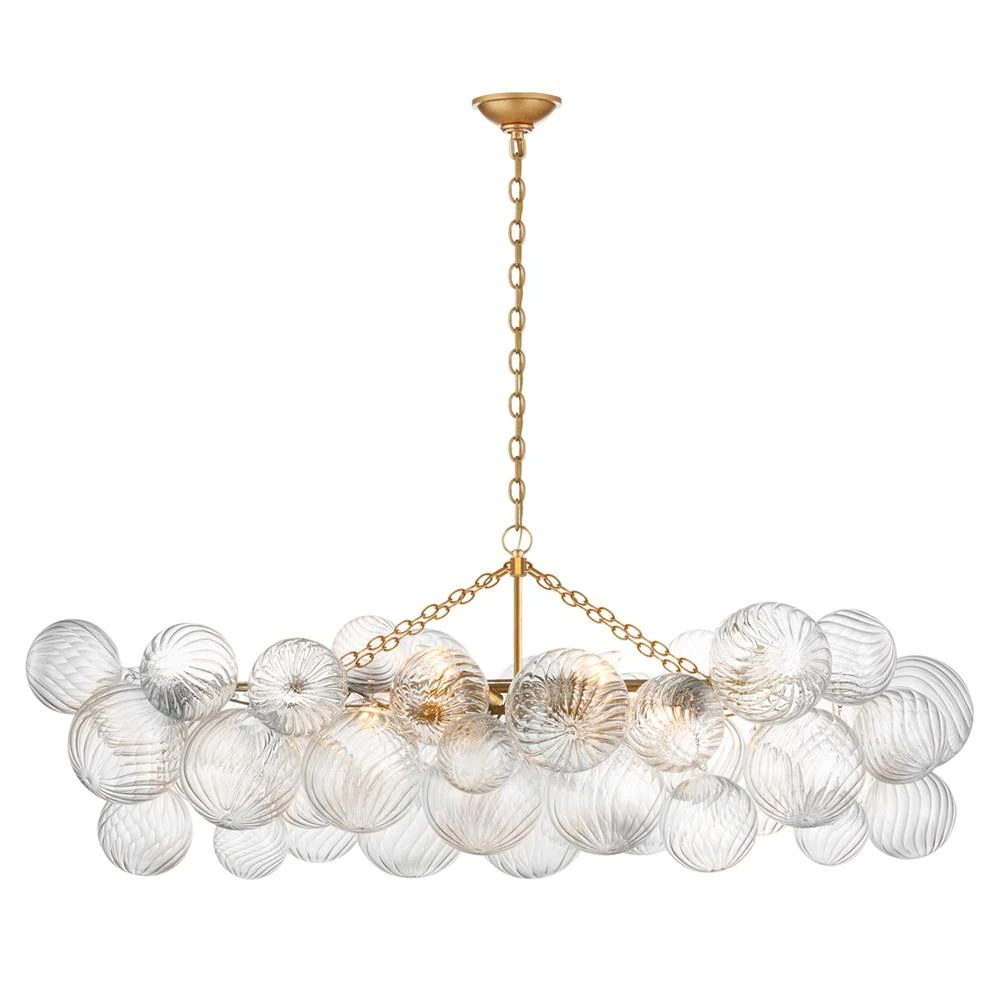 gilded metal glass bubble chandelier