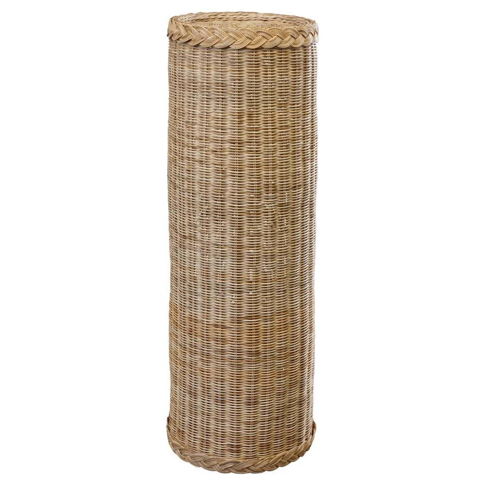 woven rattan pedestal