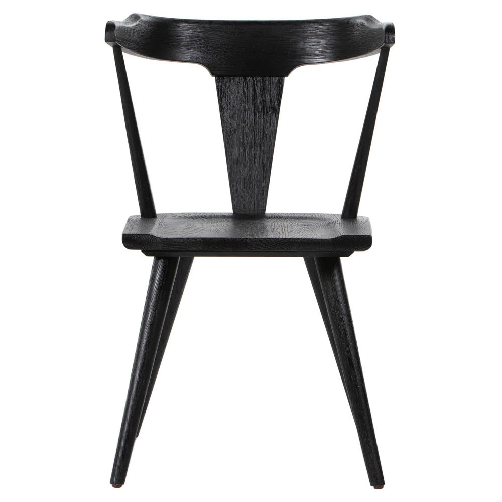 black wood dining chair