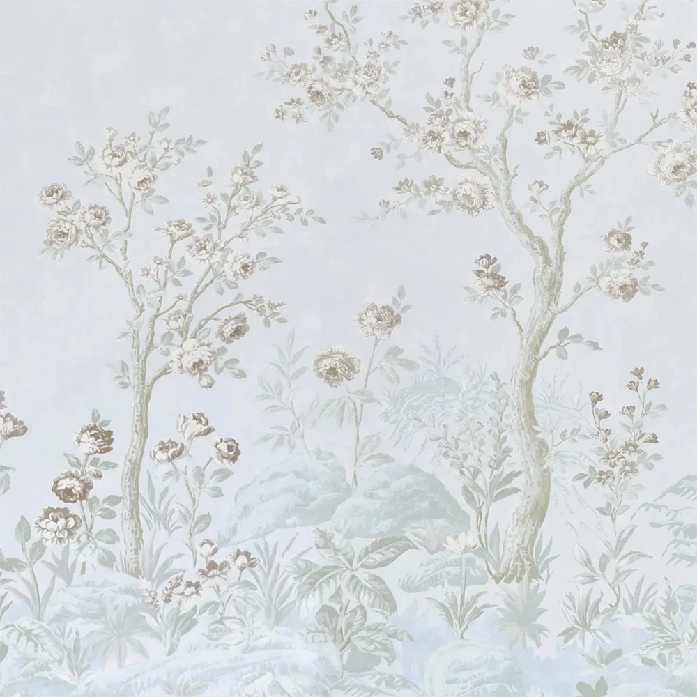 blue tree mural wallpaper
