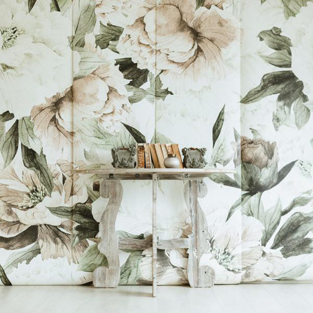 light floral wallpaper
