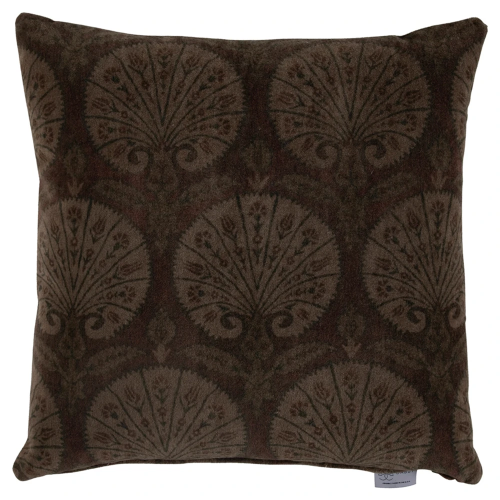 brown patterned throw pillow