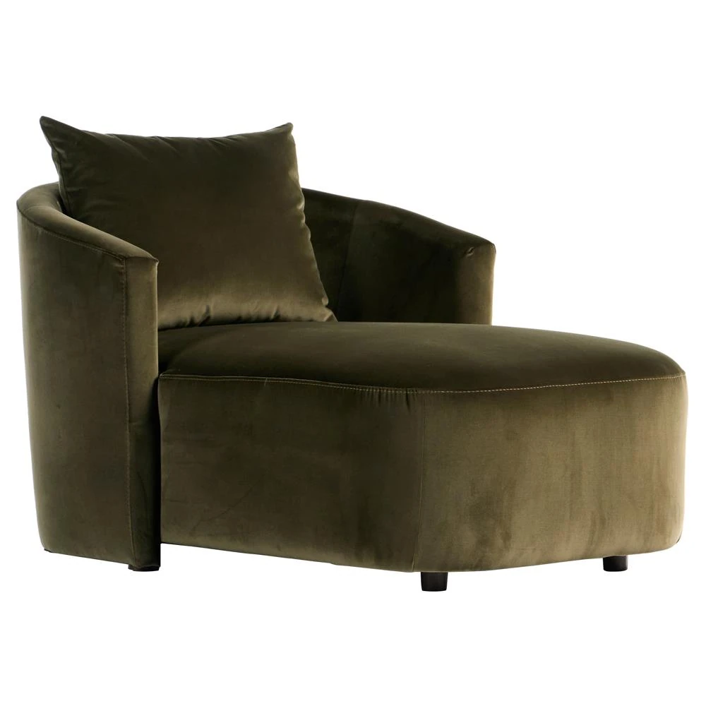 green velvet chaise lounge