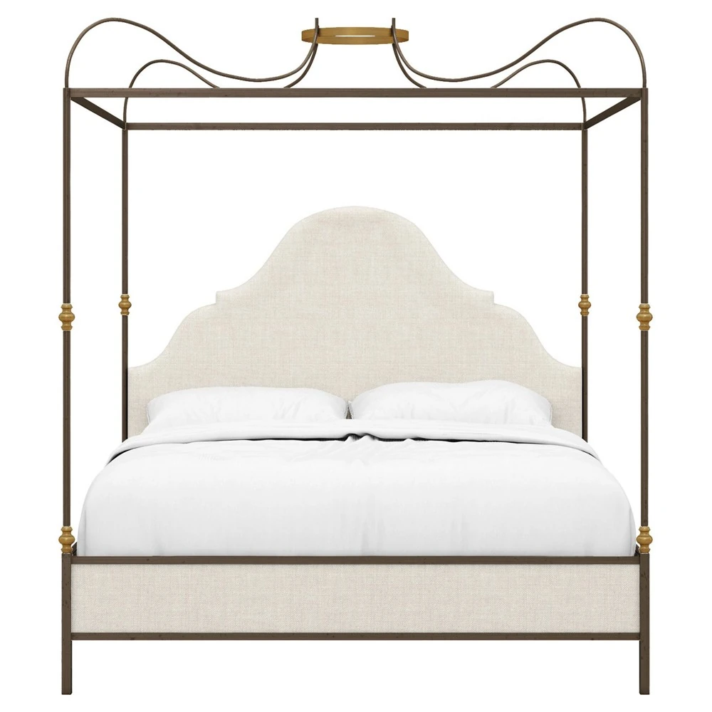 iron four-poster bed
