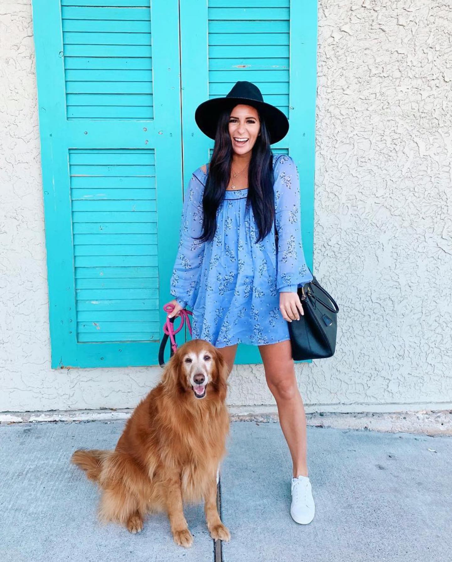 woman with dog