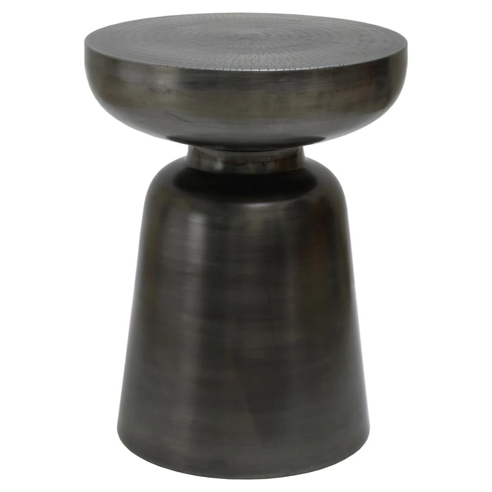 metal pedestal side table