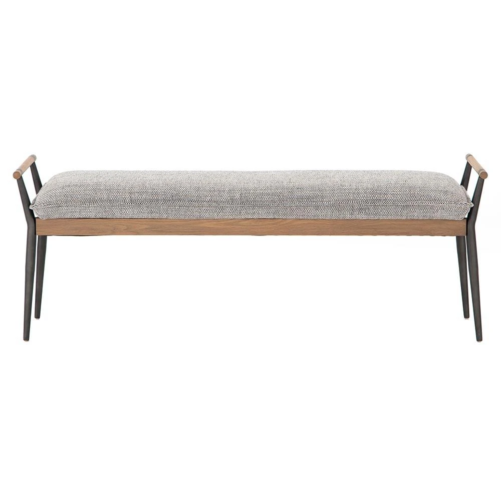 midcentury modern upholstered bench