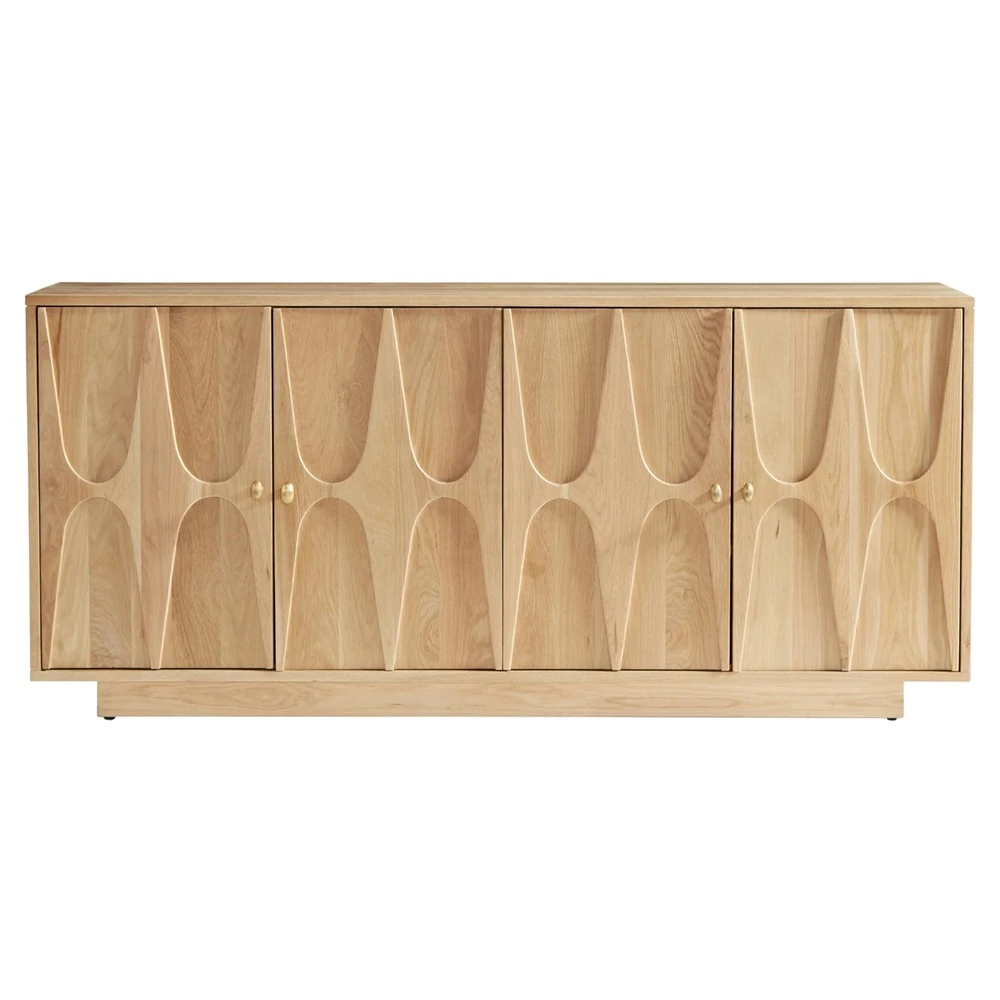 midcentury-modern brown wood sideboard