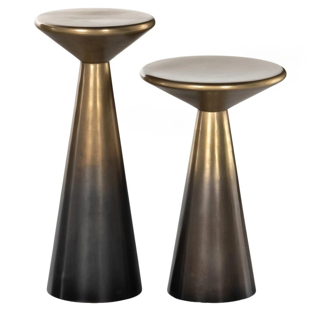 ombre metal side table set of 2