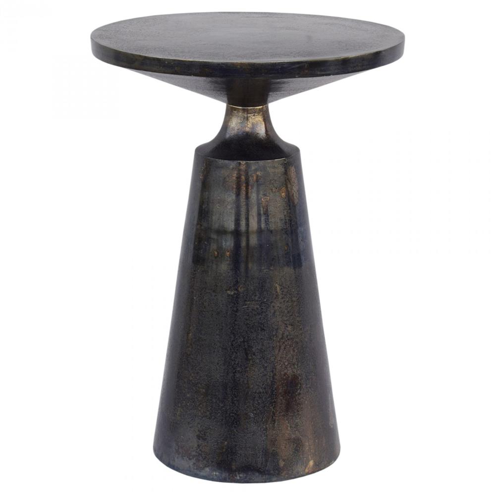 metal pedestal side table