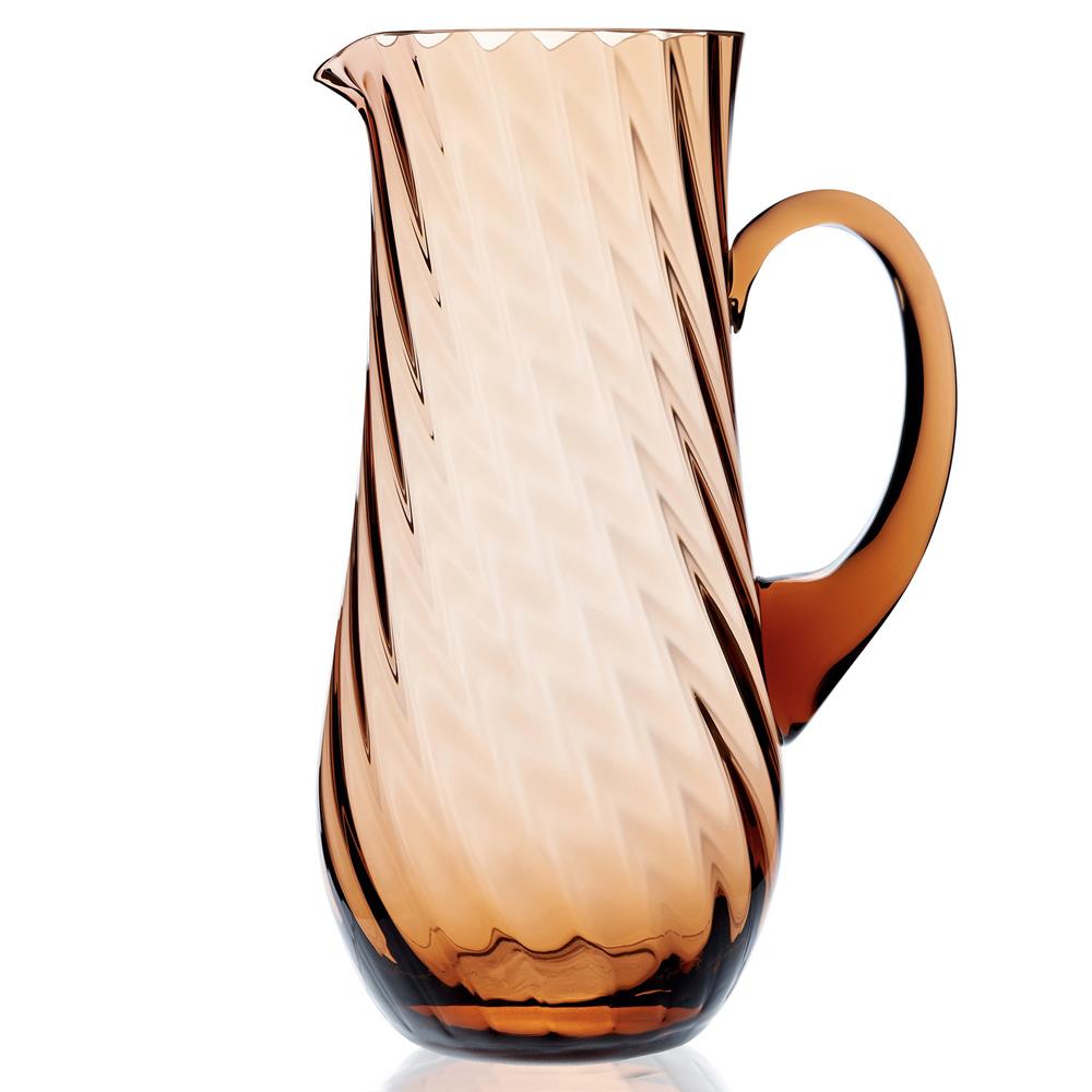 Amber glass pitcher