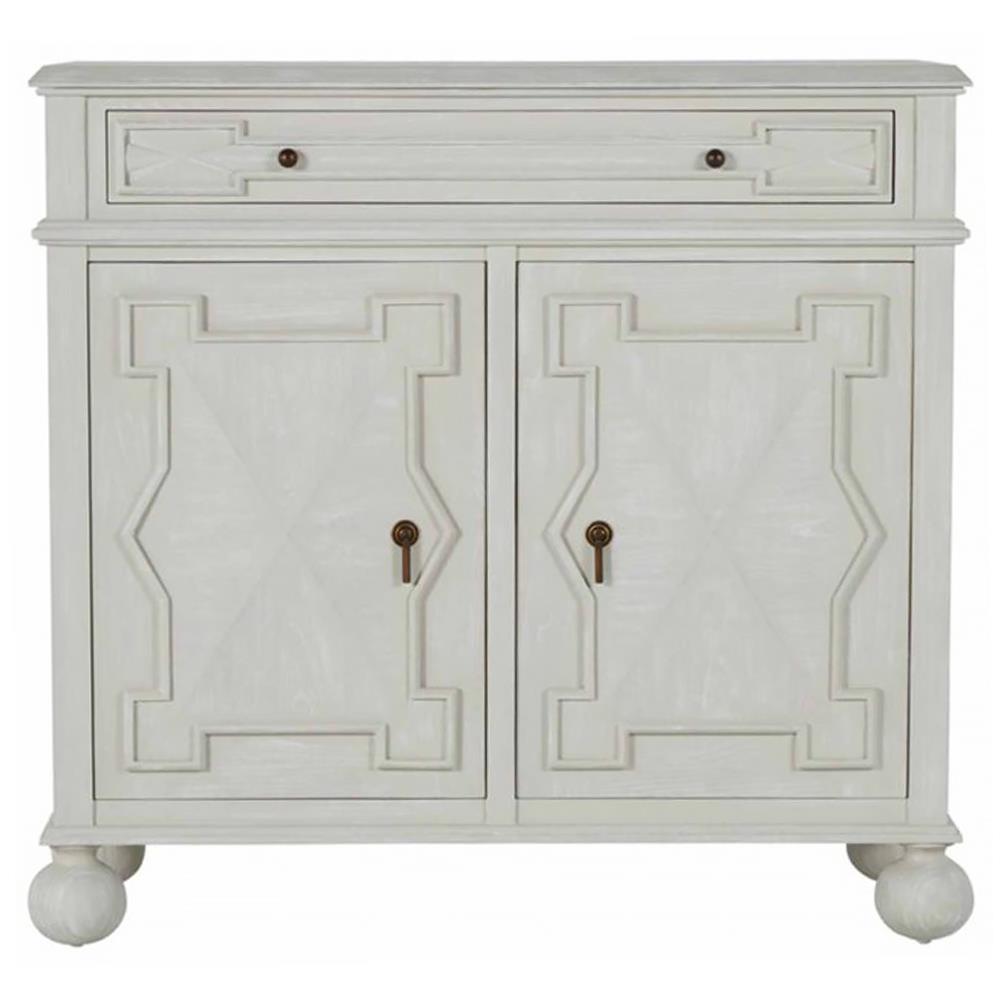 cerused white wood sideboard with bun legs