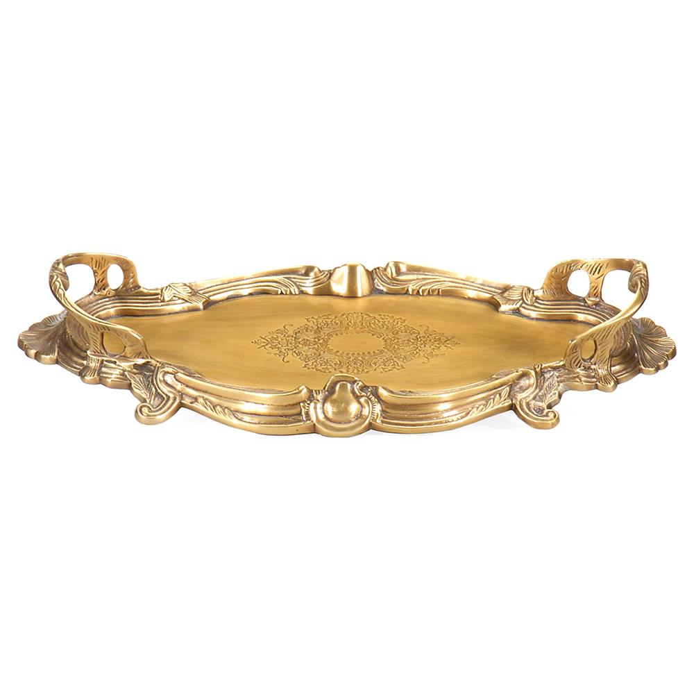 antique solid brass tray