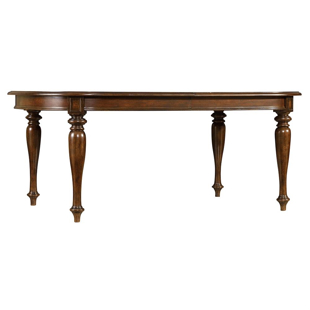 mahogany wood extendable oval dining table