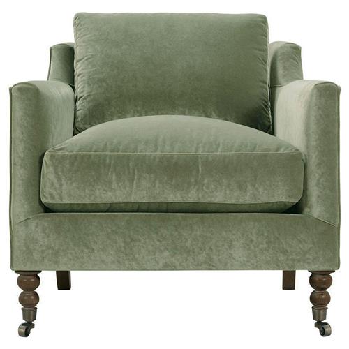 green velvet chair